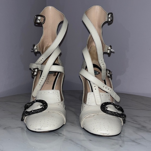 Gucci Shoes Gucci Queercore Suede Threestrap 1mm Pumps Poshmark